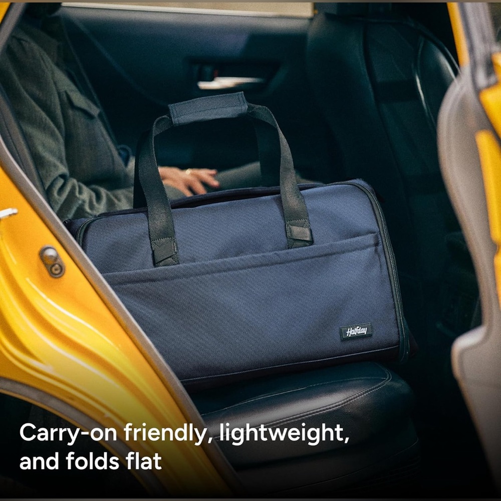 Premium 2-in-1 Convertible Garment Duffel Bag - Carry-on - 45L - Jet Black - Picture 9 of 12